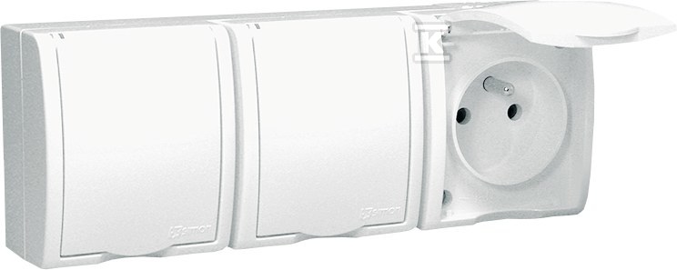 3-way grounded socket n / t IP54 - AQGZ1-3/11