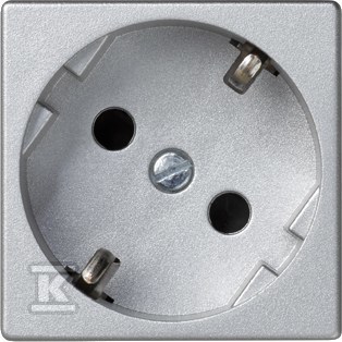 Socket K45 schuko 16A/230V~, aluminum, - K01/8