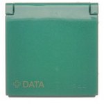 Capac IP44 + cheie pentru priza DATA, verde, SIMON54