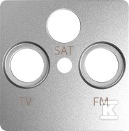 Poklopac utičnice R-TV-SAT, aluminijum, - 82037-93