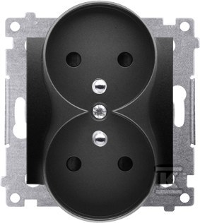 Double socket outlet with earthing with - DGZ2MZ.01/49