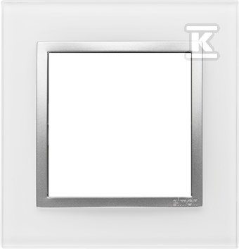 Nature-Glass 1-gang frame, SILVER - DRN1/69