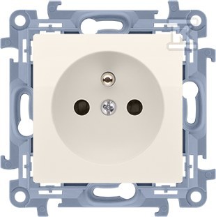 Single grounded socket-outlet (module) - CGZ1C.01/41