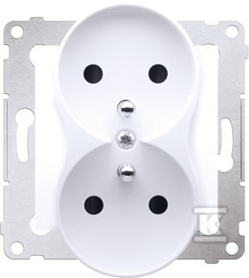 Double socket outlet with ground with - DGZ2MZN.01/11