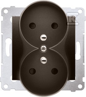 Double socket outlet with grounding - DGZ2MZN.01/46