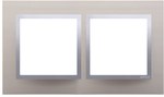 2-стороння рамка Nature-Metal, SATIN SHINE, IP20/IP44' ('IP44 - використовуйте прокладки DUN2), SIMON54 NATURE