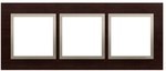 3-way frame Nature-Wood, GOLDEN WENGE, IP20/IP44' ('IP44 - use DUN3 gaskets), SIMON54 NATURE