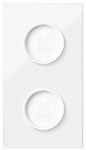 Double panel: 2 power sockets, white, SIMON100