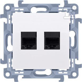 RJ45 double computer socket category 6 - C62.01/11