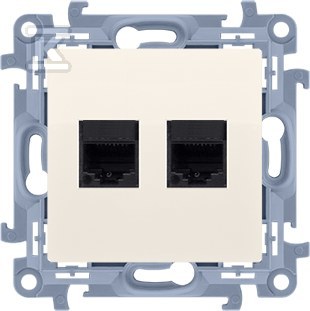 RJ45 double computer socket, category - C62E.01/41