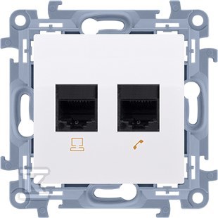 Gniazdo RJ45 kat. 6 + gniazdo - C6T.01/11