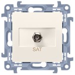 Single "F" type antenna socket (module), Simon10 beige