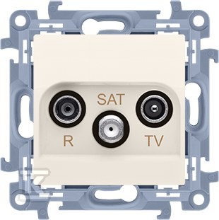 Průchozí anténní zásuvka R-TV-SAT - CASP.01/41