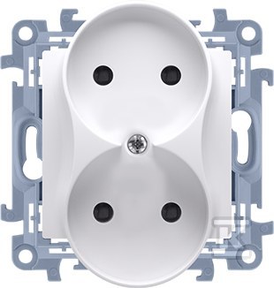 Double socket outlet without earthing - CG2M.01/11