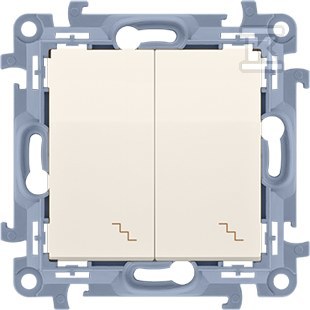 Double stair switch (module) 10 AX, 250 - CW6/2.01/41