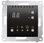 Temperature controller with display and internal sensor (module) 16(2) A, 230V~, anthracite, SIMON54