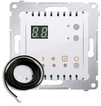 Temperature controller with display and external sensor (module) 16(2) A, 230V~, white *Includes external sensor (probe), SIMON54