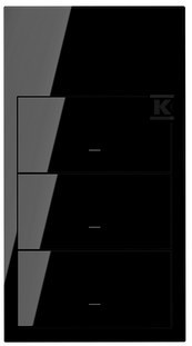 Panel 2-fold vertical: 3 keys, black, - 10020215-138