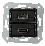 Mufa USB + HDMI (V1.4), mamă. Conexiune HDMI în unghi. !Necesită o cutie multipolară încasabilă (necombinată), SIMON82