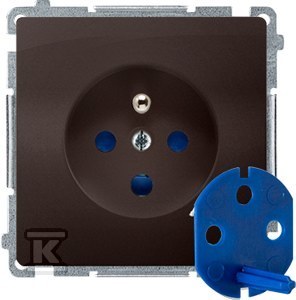 DATA plug socket with grounding and authorization key (module) 16A ...