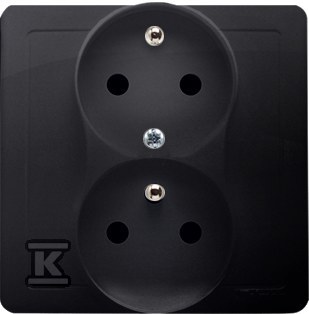 Double earthed socket-outlet with phase - BMGZ2T/28