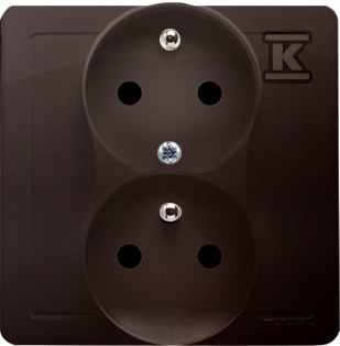 Double earthed socket-outlet with phase - BMGZ2T/47