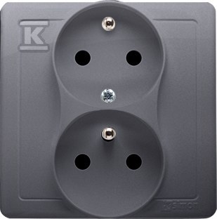 Double grounded socket-outlet, with - BMGZ2TZ/21