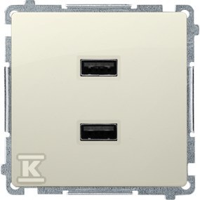 Ładowarka 2 x USB (moduł), 2.1 A, 5V - BMC2USB.01/12