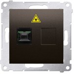 Оптична / волоконно-оптична розетка SC/APC (модуль), бронз матовий, SIMON54