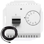 Temperature controller with external sensor, 16A, 230V~. Installation of screw socket to the box, white, BASIC MODUŁ