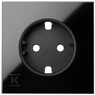 Schuko socket cover, black, SIMON100 - 10000041-138