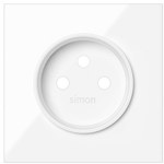 Single socket cover, white, SIMON100