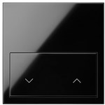 1-fold panel: 1 roller shutter button, black, SIMON100