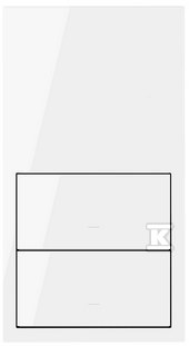 Double panel: 2 keys, white, SIMON100 - 10020213-130