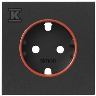 Schuko socket cover with red ring, - 10000037-238