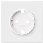 Schuko socket cover, white matt, SIMON100