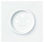 Single socket cover, white matt, SIMON100