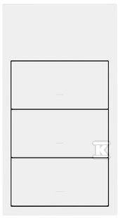 Double vertical panel: 3 keys, white - 10020215-230