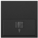 1-fold panel: 1 RJ45 socket, black matt, SIMON100