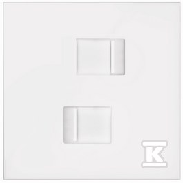 1-fold panel: 2 RJ45 sockets, white - 10020111-230