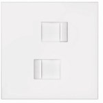 1-fold panel: 2 RJ45 sockets, white matt, SIMON100