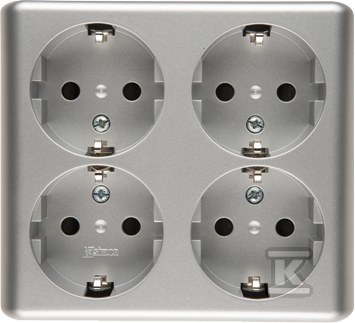 Surface-mounted Schuko quadruple socket - EGSZ4SNZ/43