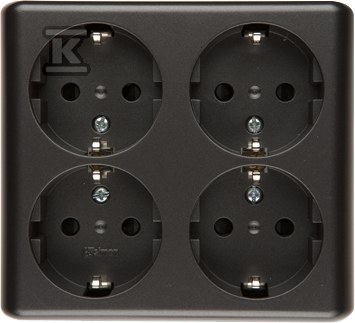 Surface-mounted Schuko quadruple socket - EGSZ4SNZ/48