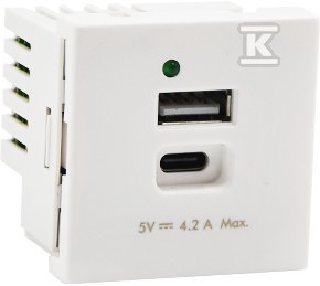 USB ładowarka K45 (45x45) gniazdo typ - K126G/9