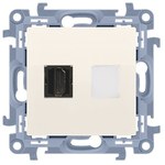 Розетка HDMI ver.1.4 подвійна (модуль), кремова, SIMON10