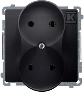 Double socket without grounding - BMG2MZ.01/28