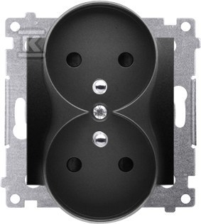 Double socket outlet with earthing with - DGZ2MZN.01/49