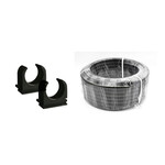 Rura karbowana RKSGD-UV E25/50mb czarna z pilotem, średnica zewnętrzna 25mm, średnica wewnętrzna 19mm /w krążku 50mb/+uchwyt otwarty, bezhalogenowy, UV odporny 25mm kolor czarny, opakowanie 100 sztuk