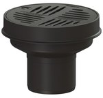 Ecoguss courtyard drain, DN100, vertical drain, with a round support frame