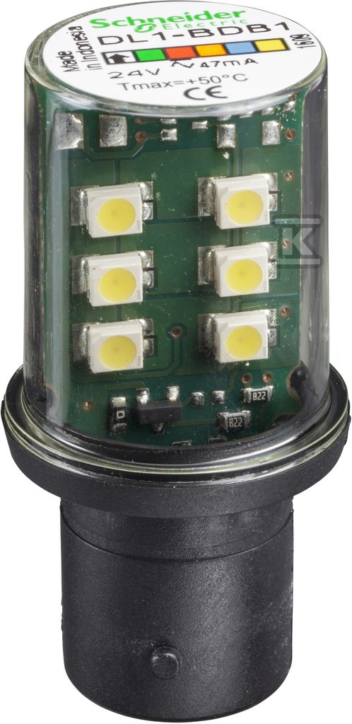 Dioda LED biała BA 15d 24V - DL1BDB1